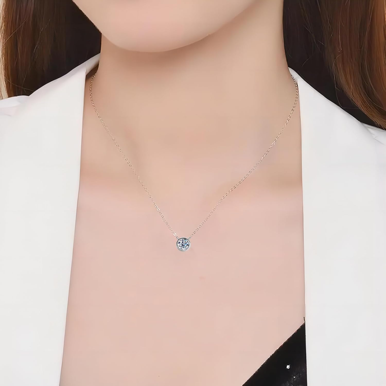 The Lumina Solitaire Pendant | 1.0 CT Moissanite
