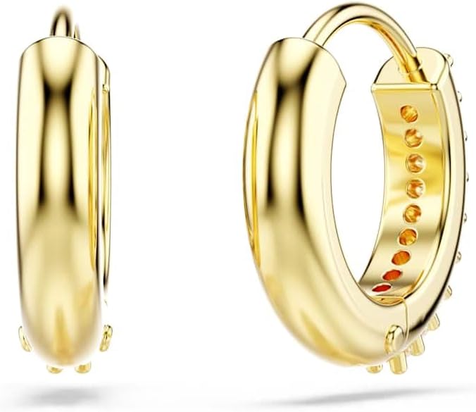 Swarovski Matrix Mini Hoop Earrings Collection, White Crystals in a Rhodium, Rose Gold-Tone or Gold-Tone Plated Setting