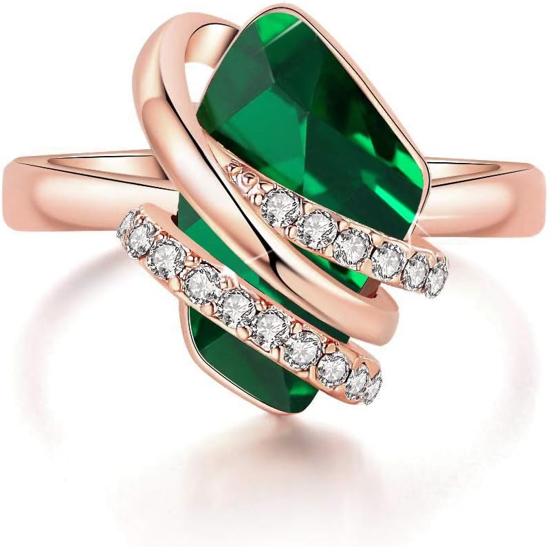 Leafael Wish Stone Women's Adjustable Open Ring Made with Swarovski Crystals Gifts for Women