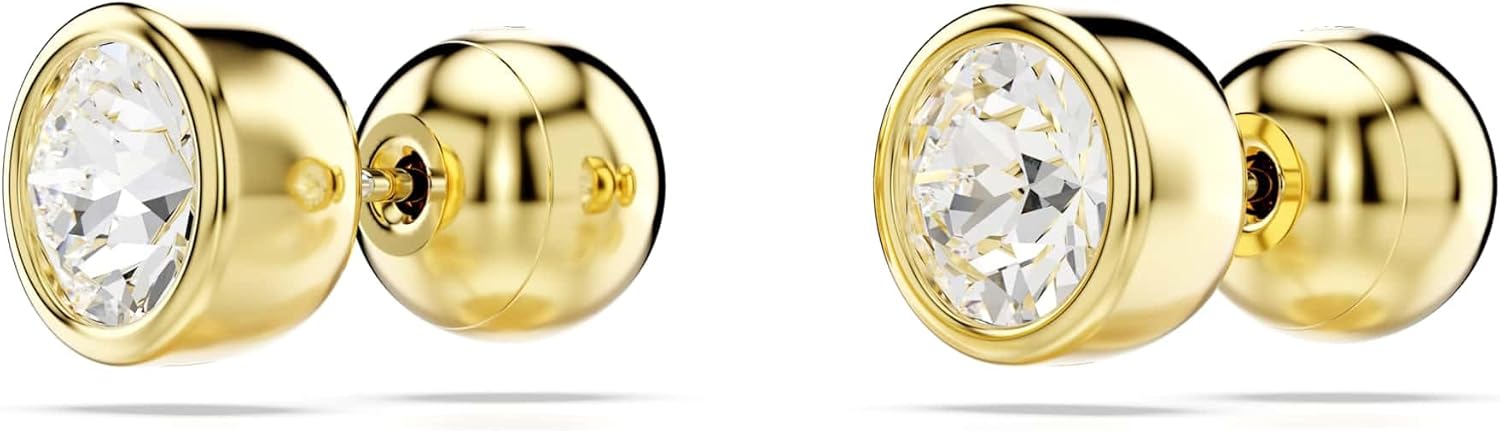 Swarovski Imber Earrings Collection, White Crystals in a Rhodium or Gold-Tone Plated Plated Setting