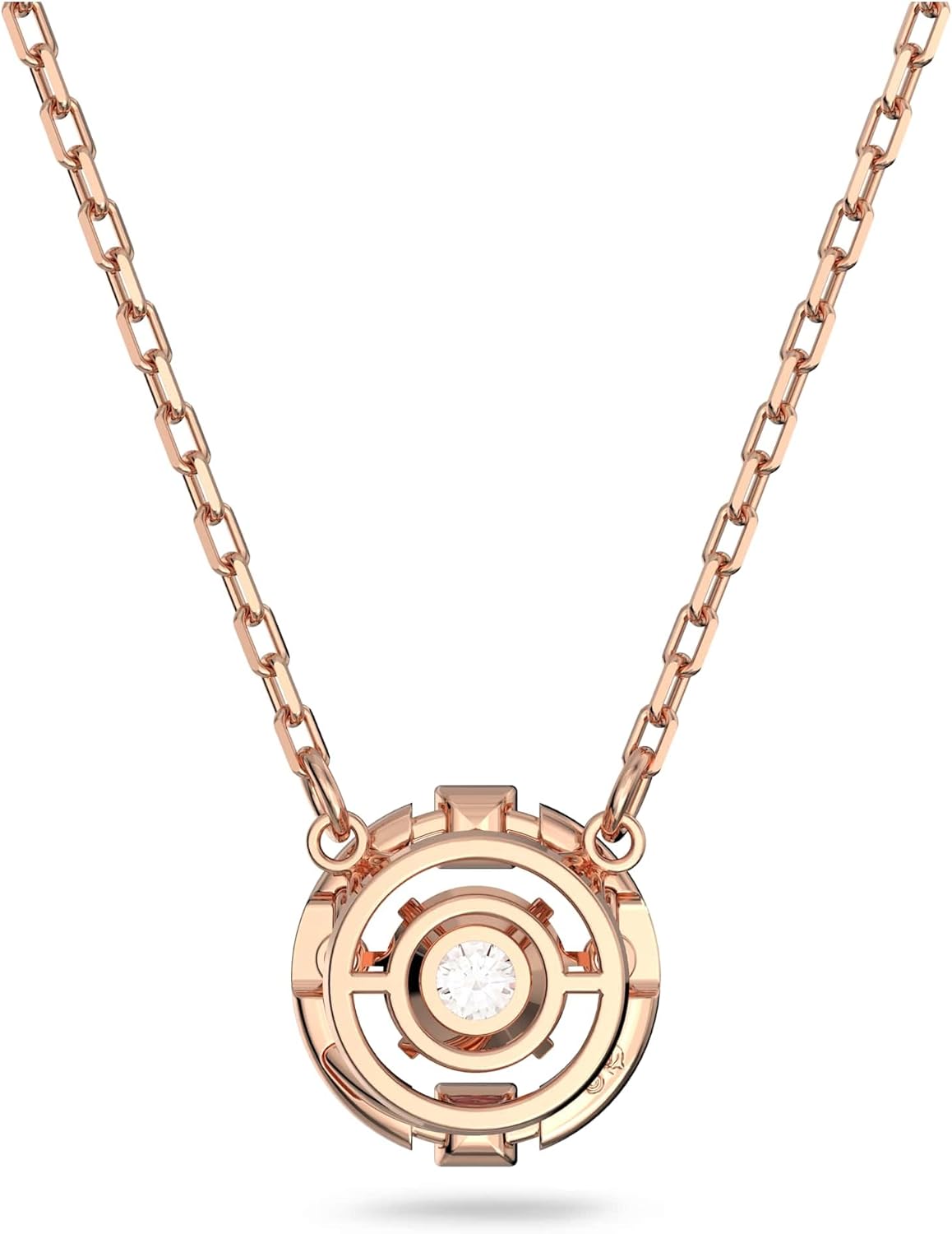 Swarovski Una Necklace Collection, Blue, Pink or White Crystals in a Rhodium or Rose Gold-Tone Plated Setting