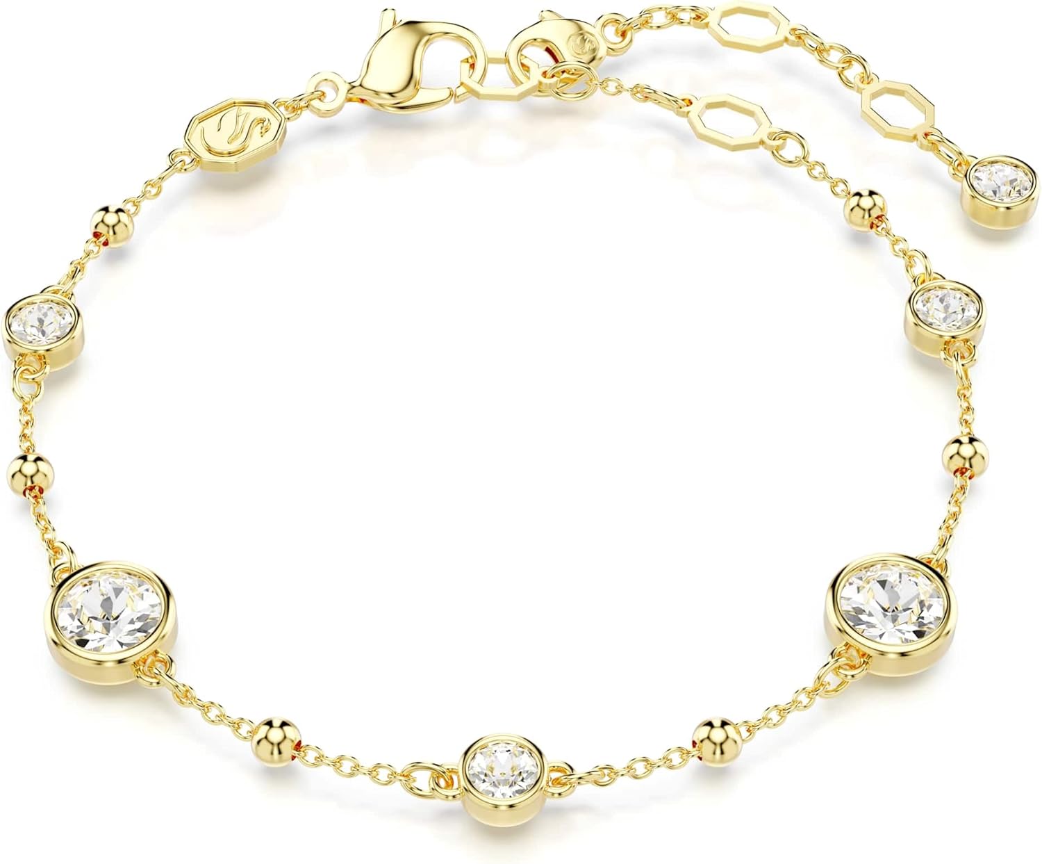 Swarovski Imber Bracelet Collection, White Round Cut Crystals in a Rhodium or Gold-Tone Plated Setting