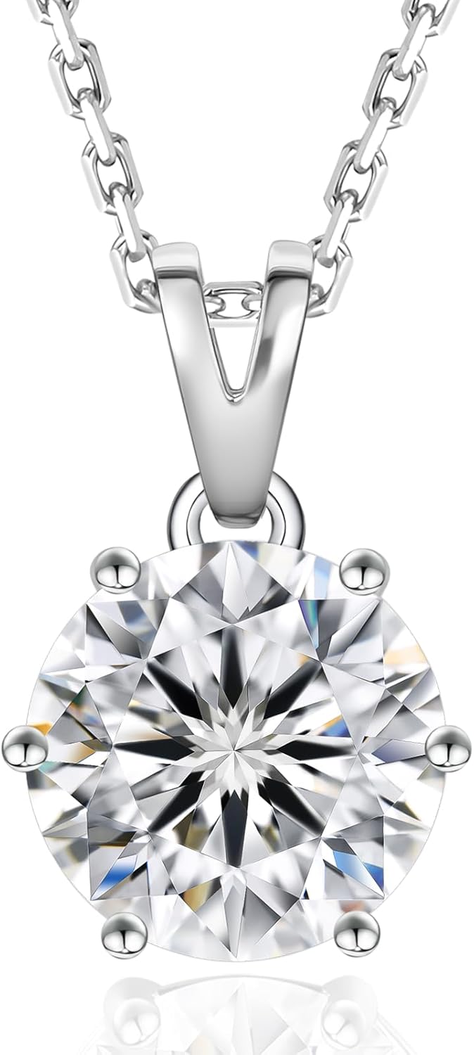 The Solaris Solitaire Pendant | 2.0 - 4.0 CT Moissanite