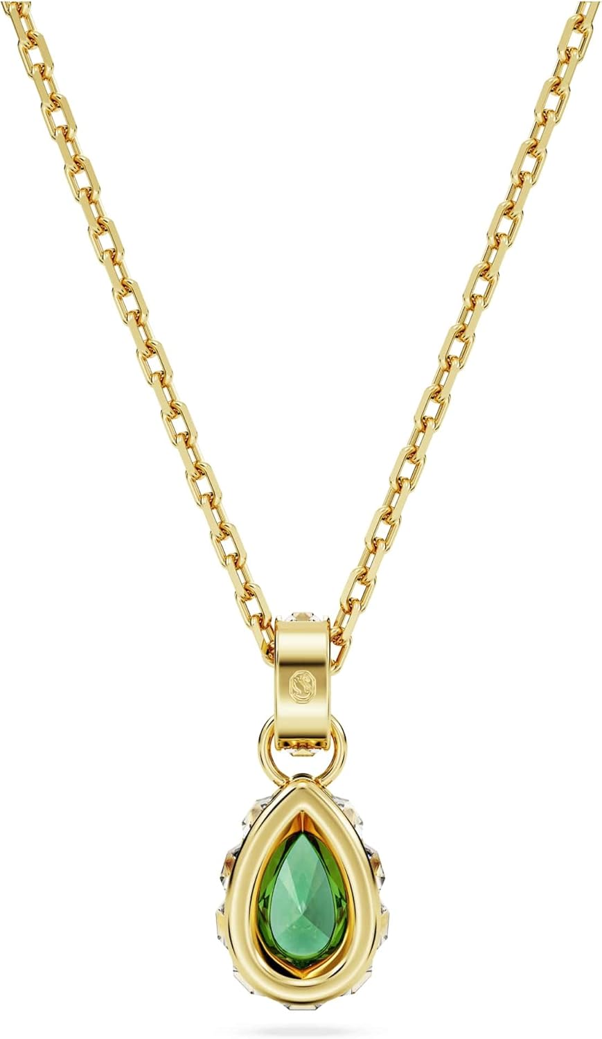 Swarovski Chroma Pendant Necklace Collection, Heart and Pear Cut, Red or Green Crystals in a Gold-Tone Plated Setting