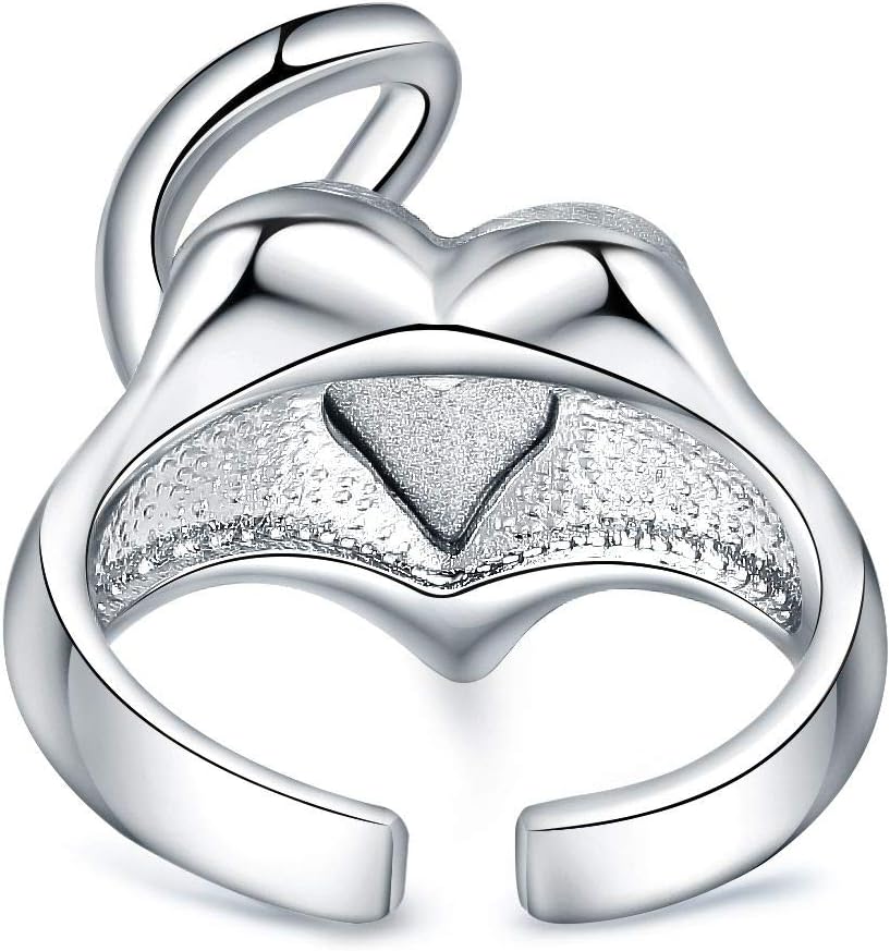 Leafael Infinity Love Women's Adjustable Heart Ring Made with Swarovski Crystals