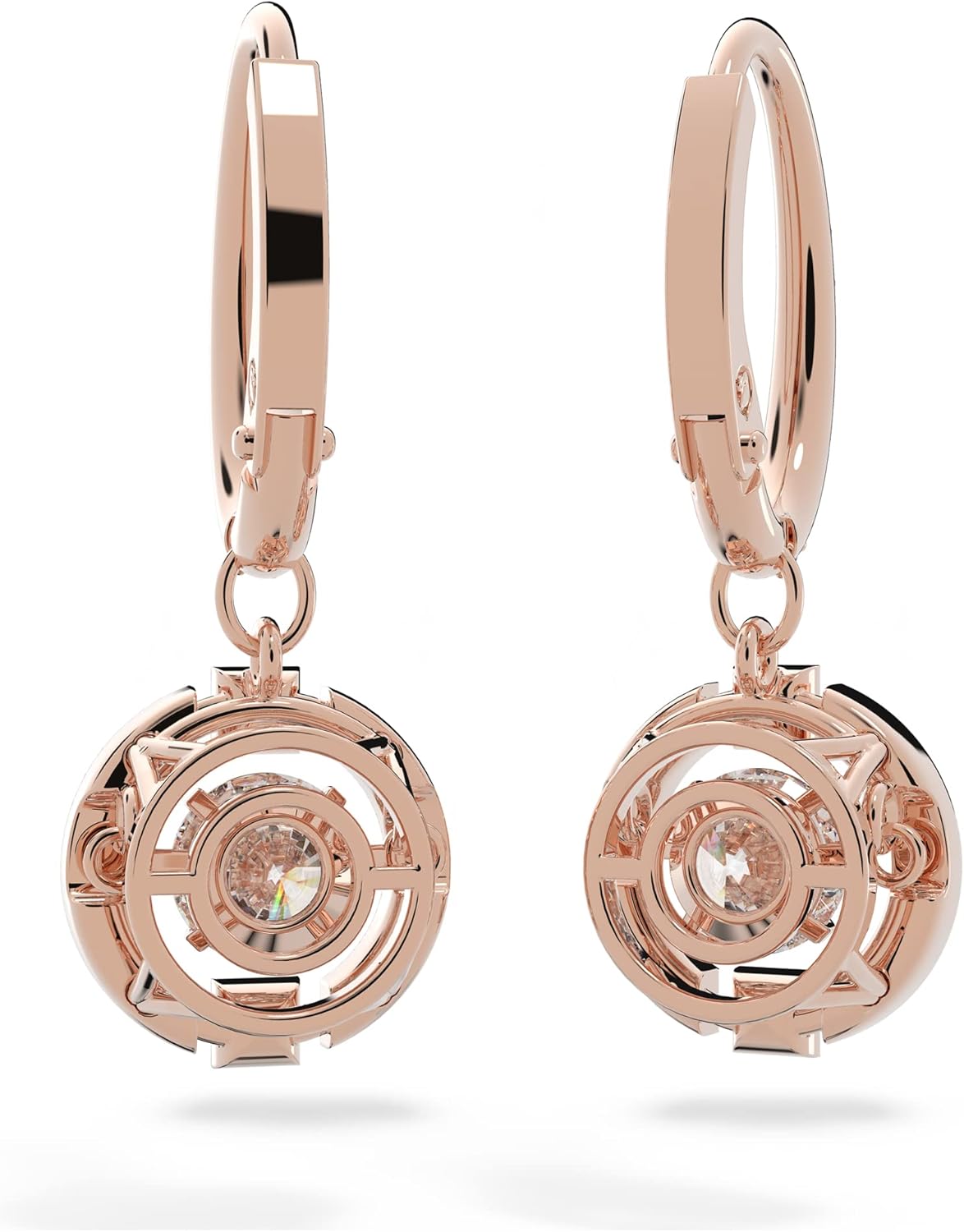 Swarovski Una Drop Earrings Collection, Pink or White Crystals in a Rose Gold-Tone Plated Setting