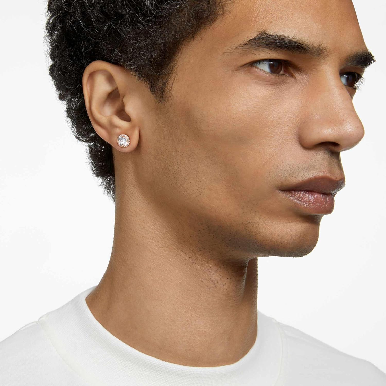 Swarovski Una Angelic Earrings Collection, White Round Cut and Pavé Crystals in a Rhodium or Rose Gold-Tone Plated Setting