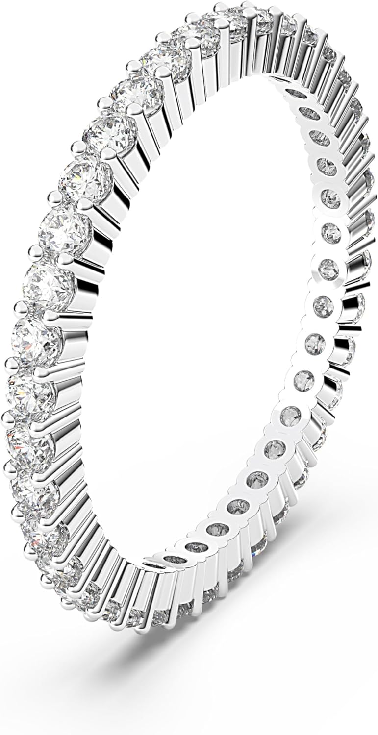 Swarovski Matrix Vittore Ring Collection, White Marquise or Round Cut Crystals in a Rhodium or Rose Gold-Tone Plated Setting