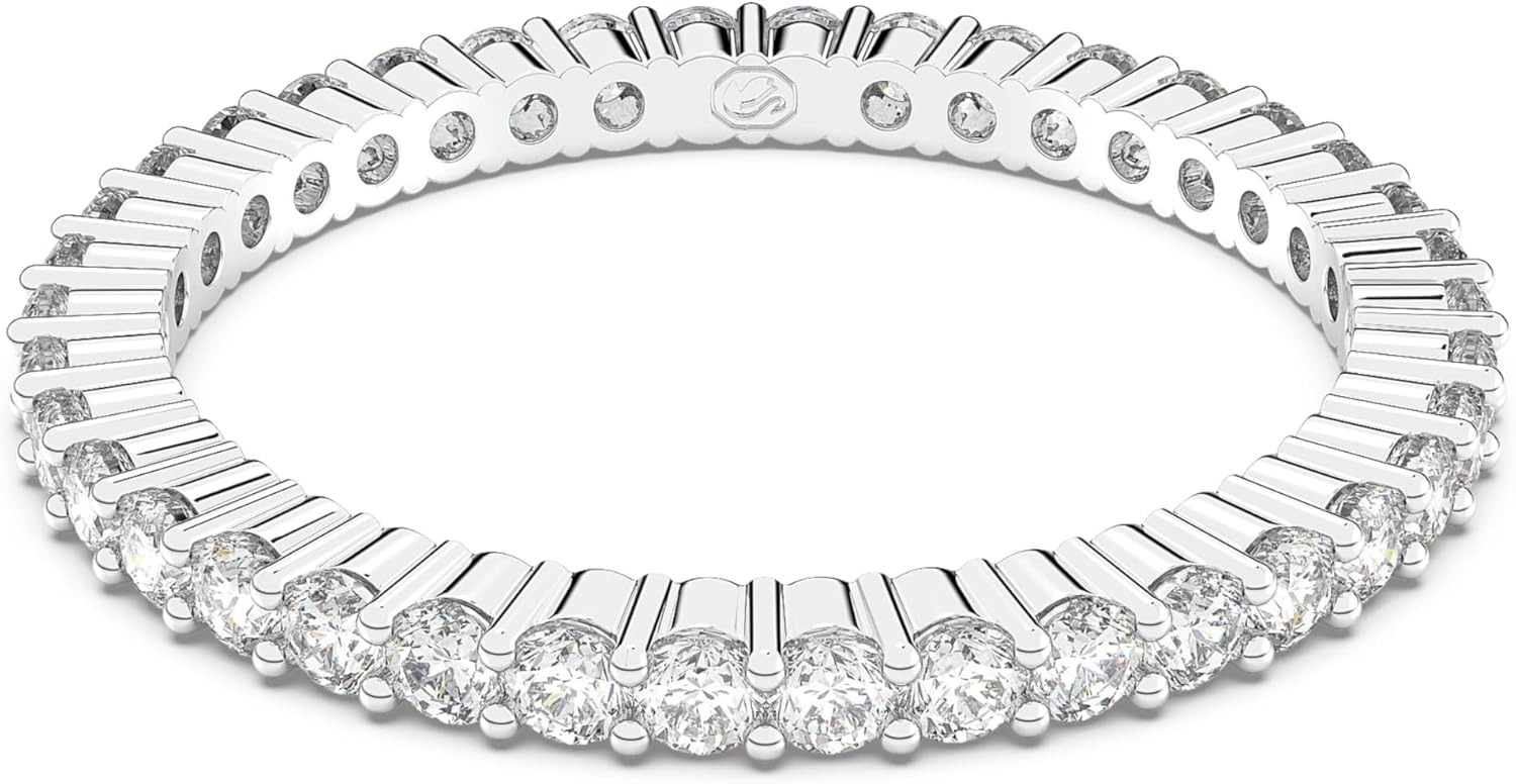 Swarovski Matrix Vittore Ring Collection, White Marquise or Round Cut Crystals in a Rhodium or Rose Gold-Tone Plated Setting