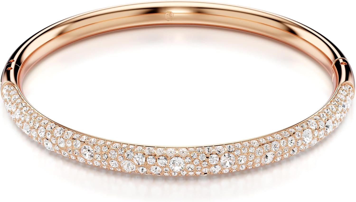 Swarovski Sublima Bangle Collection, White Crystals in a Rhodium or Rose Gold-Tone Plated Setting