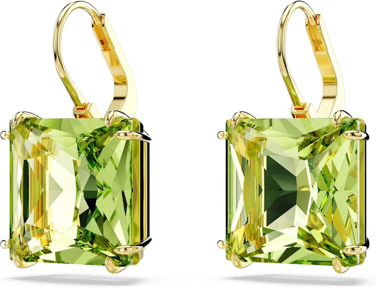 Swarovski Millenia Drop Earrings Collection, Blue, Pink or Green Crystals in a Rhodium, Rose Gold-Tone or Gold-Tone Plated Setting