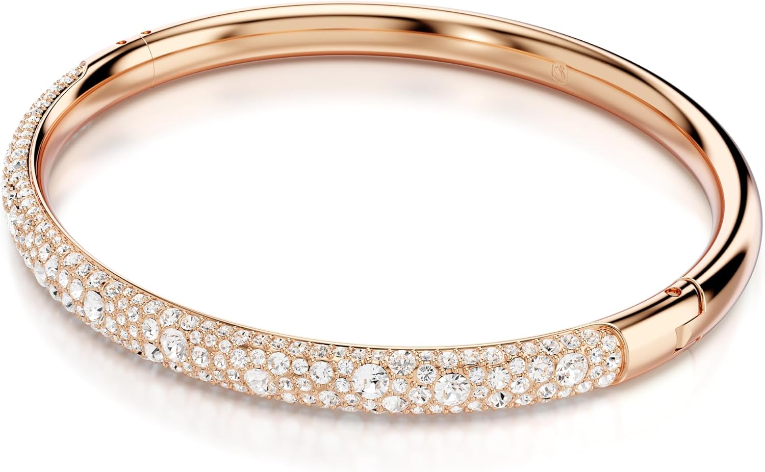 Swarovski Sublima Bangle Collection, White Crystals in a Rhodium or Rose Gold-Tone Plated Setting