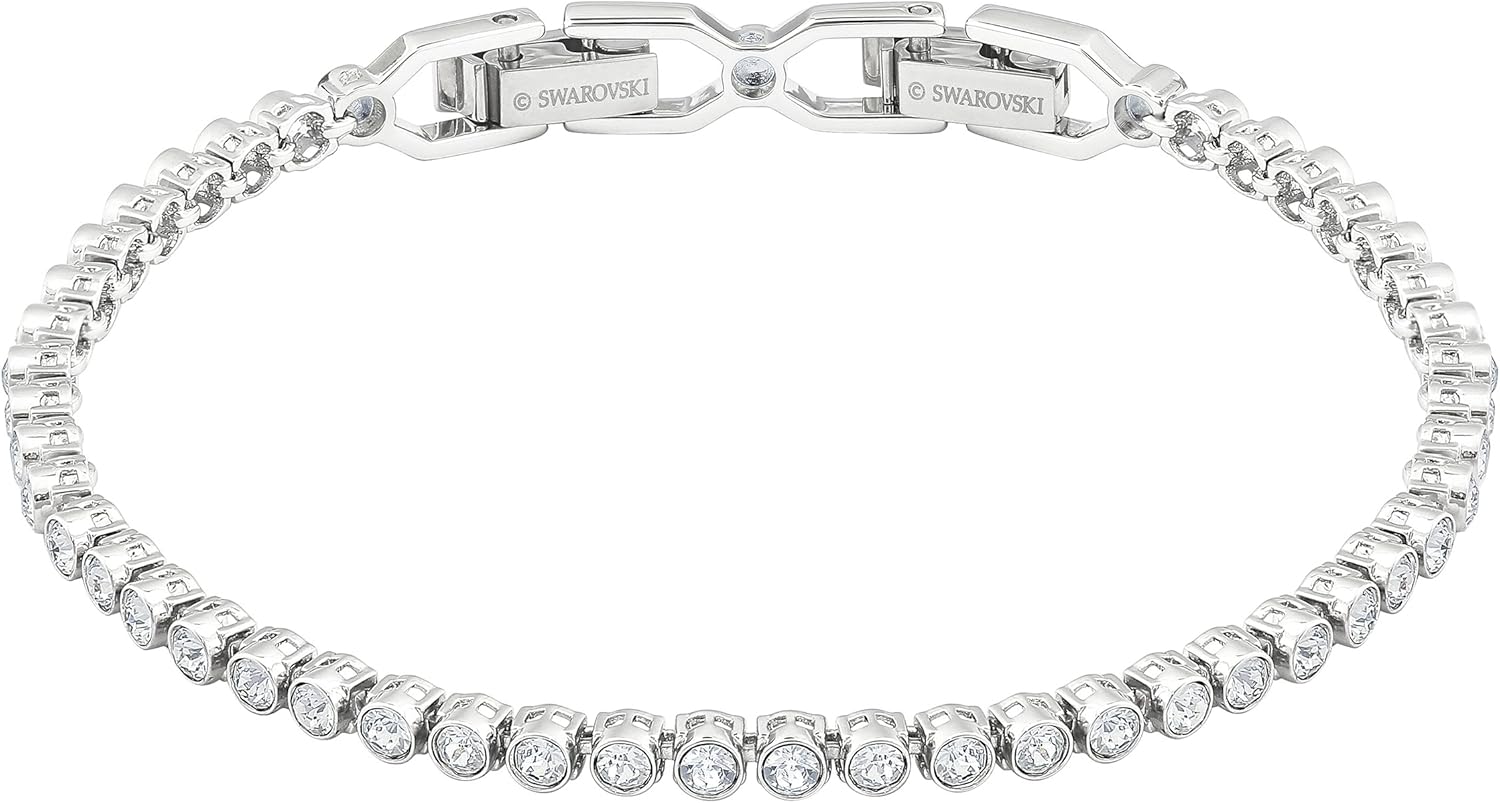 Swarovski Imber Bracelet Collection, White Round Cut Crystals in a Rhodium or Gold-Tone Plated Setting