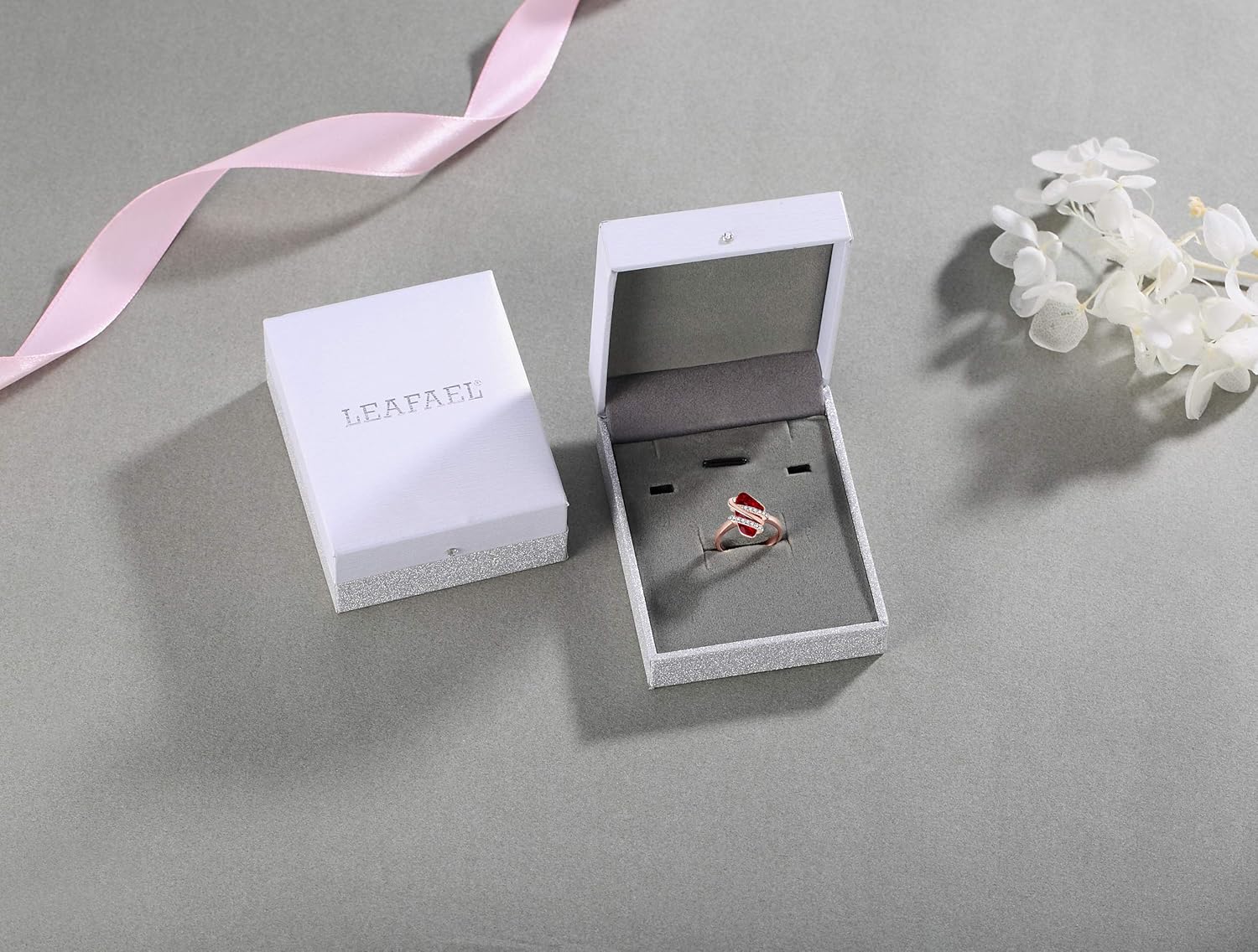 Leafael Wish Stone Women's Adjustable Open Ring Made with Swarovski Crystals Gifts for Women